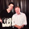 WILLIAM SHATNER WITH HIS "STAR TREK - MR. SPOCK AND CAPTAIN KIRK" PAINTING