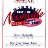 Shon Hudspeth ~ 
Best Local Visual Artist 2001
Nashville Scene